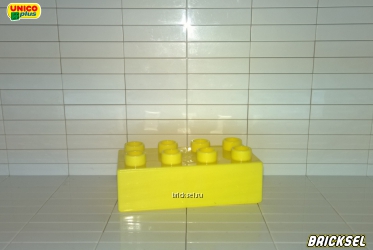 Юнико Кубик 2х4 ярко-желтый, Оригинал UNICO, частый