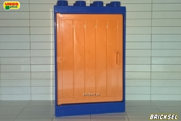 Юнико Дверь оранжевая с синей рамой, Оригинал UNICO, не частый
