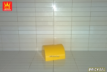 Кубик верхушка 2х2 полукруглый желтый