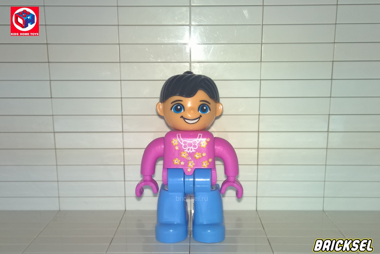 Кидс Хоум Тойс Дупло Женщина с розовой кофте и светло-синих штанах (BI), Аналог KHT (Kids Home Toys), частая