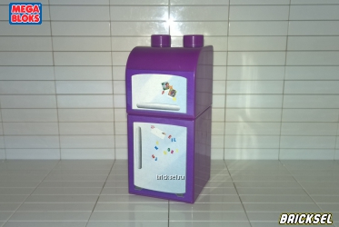 Холодильник (2 кубика с наклейками) фиолетовый