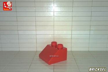 Кубик скос 2х2 в 1х2 красный
