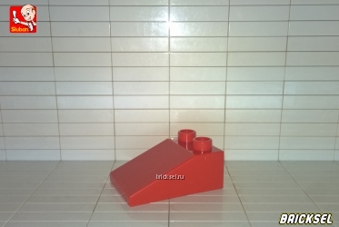 Кубик-козырек скос 2х3 в 1х2 красный