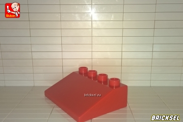 Кубик навес/крыша скос 3х4 в 1х4 красный