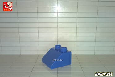 Кубик скос 2х2 в 1х2 светло-синий