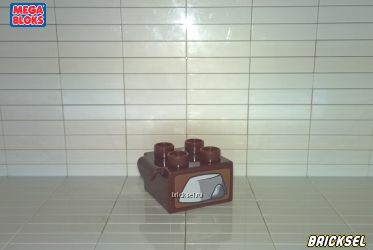Кубик-грузик 2х2 с наклейкой камни темно-коричневый