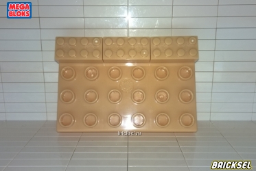 Комплект пластина 4х6 с 3-мя кубиками мелого лего 2х4 бежевый
