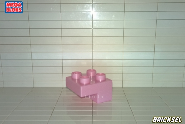 Кубик-уголок 2х2 в 1х2 светло-розовый перламутровый