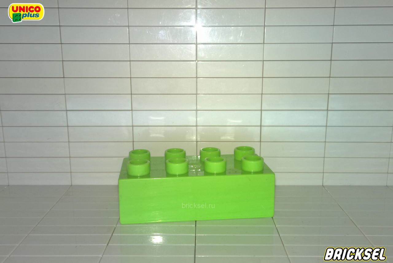 Юнико Кубик 2х4 светло-салатовый, Оригинал UNICO, не частый
