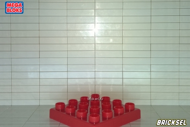 Пластина строительная 4х4 со сглаженными углами красная