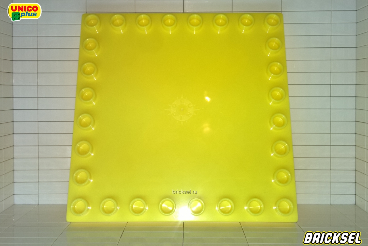 Юнико Пластина 8х8 с гладким центром ярко-желтая, Оригинал UNICO, редкая