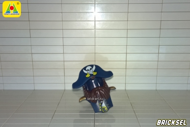Пиратский камзол со шляпой и бородой темно-синий