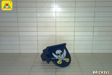 Пиратский герб 1х2 темно-синий