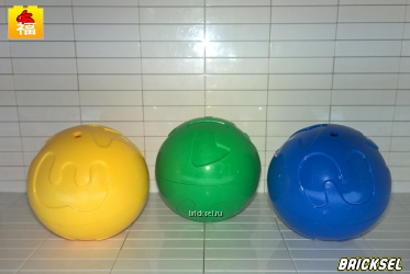 Аналог Дупло Шар, мяч для трубы (случайный цвет) желтый, зеленый, синий, Аналоги Дупло, не частый