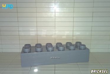 Кубик 2х6 серый