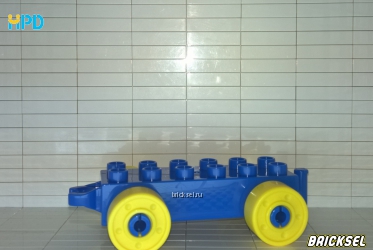 Колесная база 2х6 классическая с желтыми колесами синяя