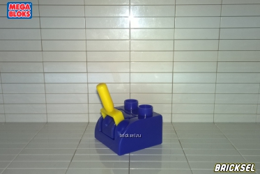Кубик скос 2х2 рубильник с желтой ручкой фиолетовый