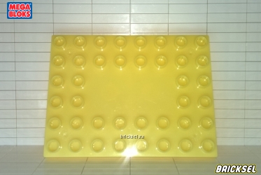 Пластина 6х8 с гладким центром светло-желтая