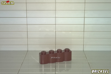 Кубик облицовочный бревна 1х4 коричневый