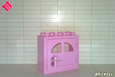 Окно 2х4 розовое с глухой розовой створкой