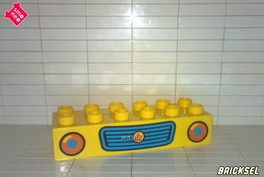 Кубик радиаторная решетка с фарами сборного автобуса 2х6 желтый