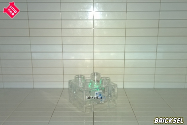 Кубик 2х2 прозрачный светящийся зеленым