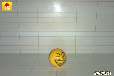 Мячик, шар для трека желто-синий подмигивающий