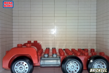 Колесная база под грузовик-тягач красная с шестью колесами