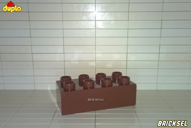 Кубик 2х4 темно-коричневый