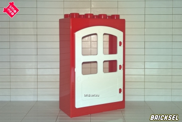 Смонео Дупло Дверь 2х4 с белой створкой красная, Аналог SmoNeo, редкая