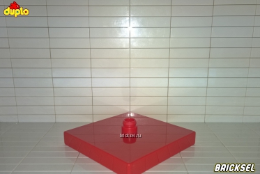 Пластина 4х4 с креплением по центру красная