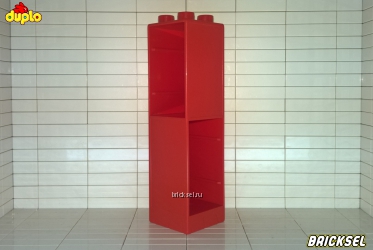 Колонна шкаф на 2 комнаты красный