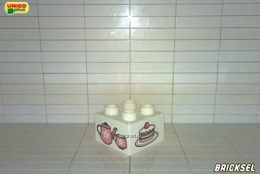 Юнико Торт с чайником и кружкой кубик 2х2 белый, Оригинал UNICO