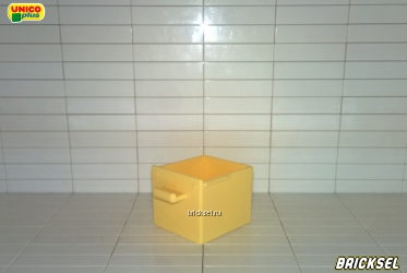 Юнико Ящик тумбы, шкафа, становится на штырьки как корзина для белья светло-желтый, Оригинал UNICO, очень редкий