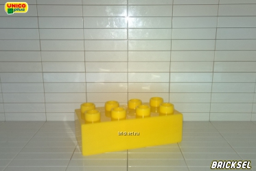 Юнико Кубик 2х4 желтый, Оригинал UNICO