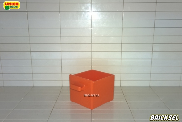 Юнико Ящик тумбы, шкафа, становится на штырьки как корзина для белья оранжевый, Оригинал UNICO