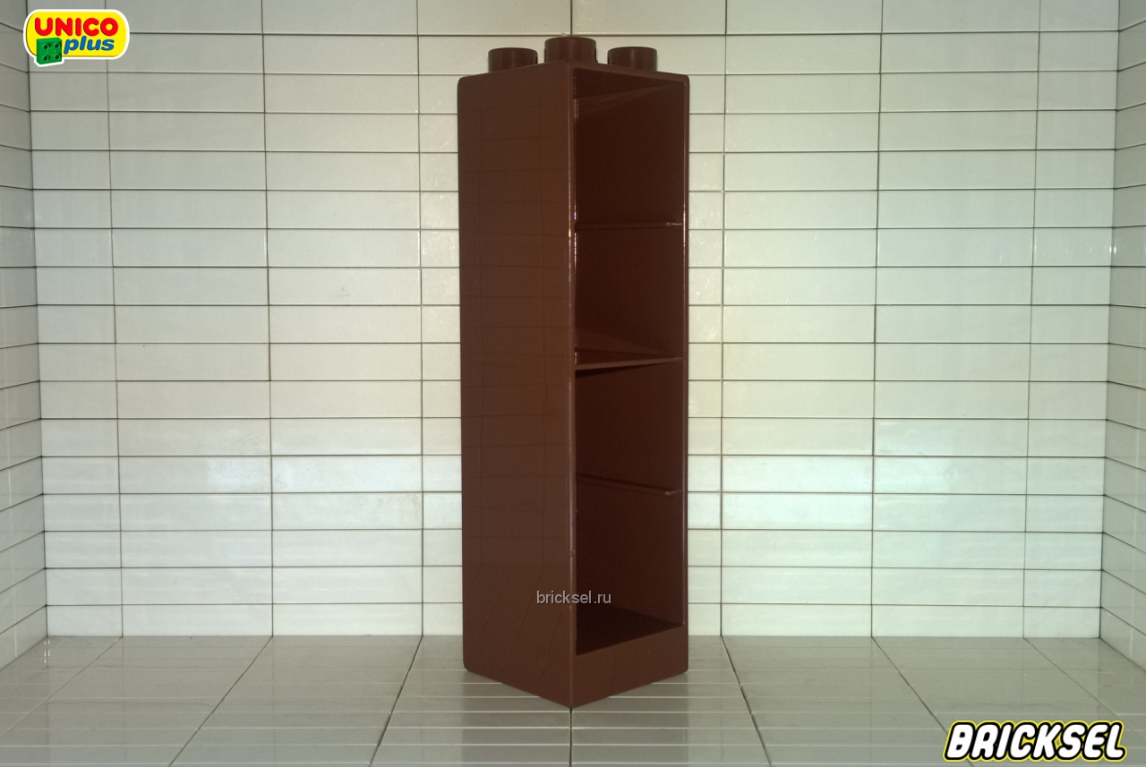 Юнико Шкаф, тумба высокая, пенал, колонна 2х2 темно-коричневый, Оригинал UNICO