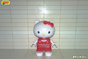 Юнико Кошечка Китти с красным бантом и в красном комбинезоне  из Hello Kitty, Оригинал UNICO