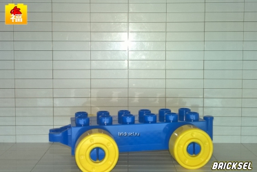 Колесная база 2х6 с желтыми колесами синяя