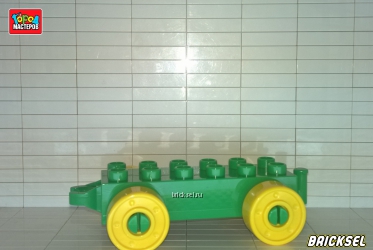 Колесная база 2х6 классическая с желтыми колесами зеленая