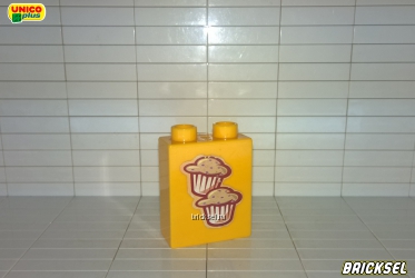 Юнико Кубик 1х2х2 с наклейкой кексы, Оригинал UNICO, редкий