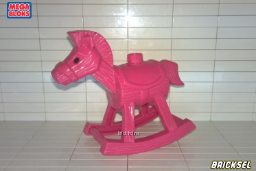 Лошадка-качалка темно-розовая