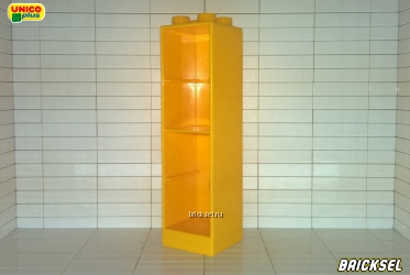 Юнико Шкаф, тумба высокая, пенал, колонна без ящичков 2х2 темно-желтый, Оригинал UNICO