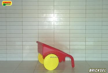 Юнико Тачка с желтыми колесами красная, Оригинал UNICO