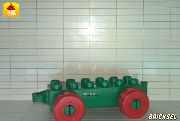 Колесная база 2х6 темно-зеленая с красными колесами