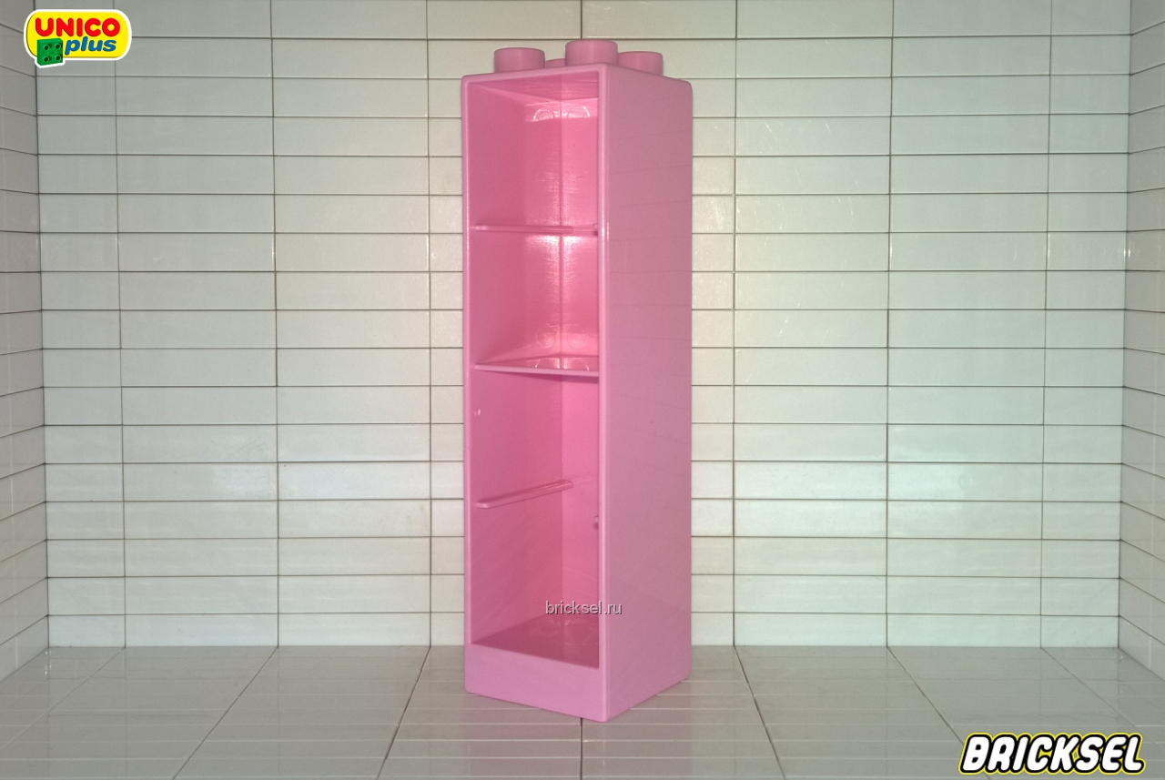 Юнико Шкаф, тумба высокая, пенал, колонна 2х2 розовый, Оригинал UNICO, очень редкий