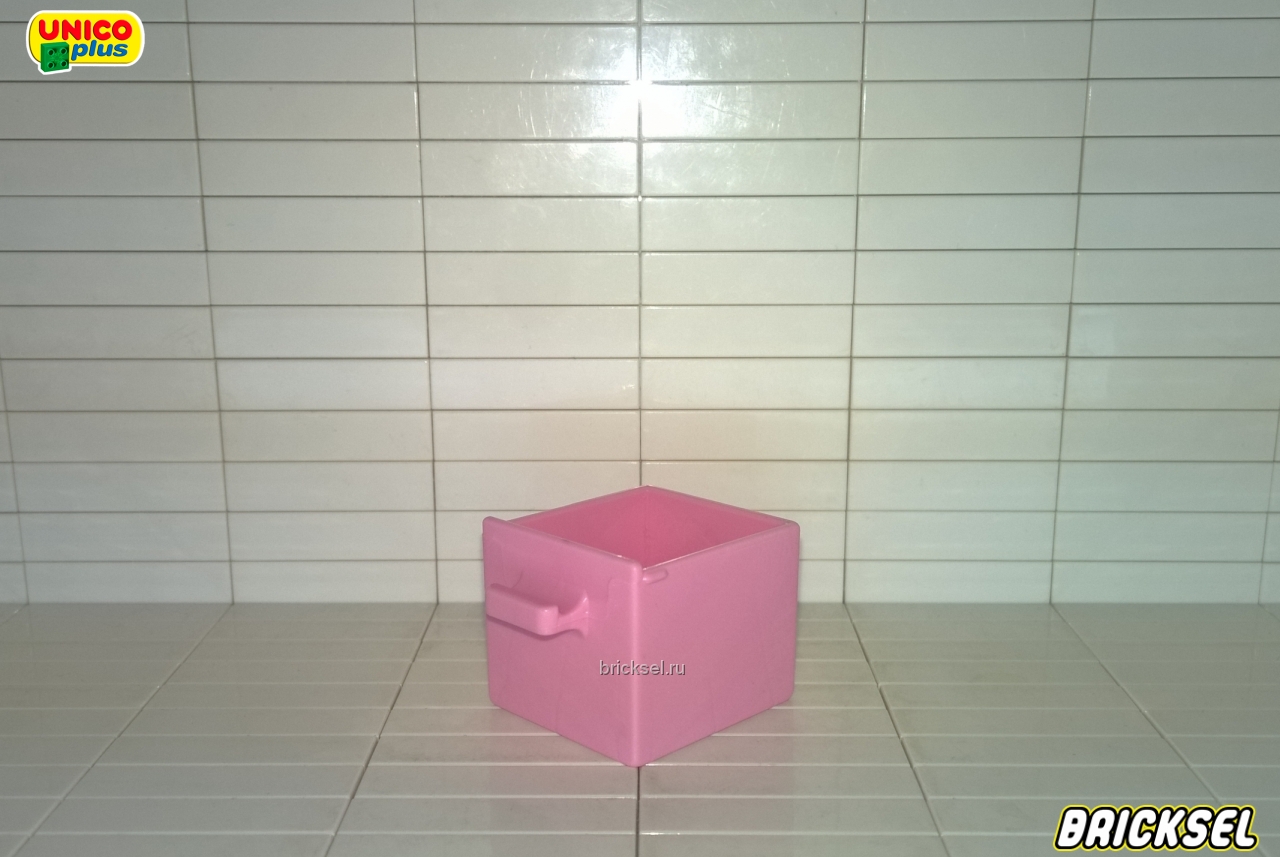 Юнико Ящик тумбы, шкафа, становится на штырьки как корзина для белья нежно розовый, Оригинал UNICO