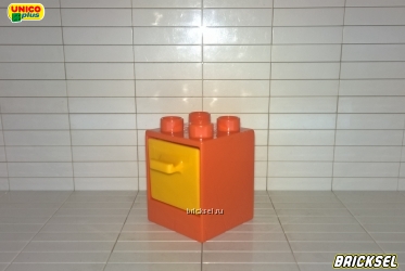 Юнико Тумба с темно-желтым ящиком оранжевая, Оригинал UNICO, редкая