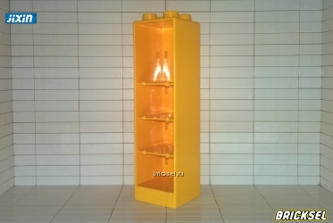 Джиксин аналог Дупло Стойка, колонна 2х2 для ворот, шкаф-пенал темно-желтый, Аналог JX (Jixin)