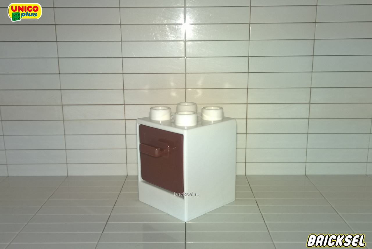 Юнико Тумба белая с темно-коричневым ящиком, Оригинал UNICO